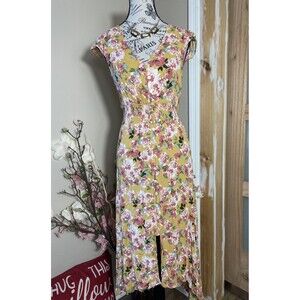 Gypsies And Moondust Women’s Midi Dress Size Small Boho Beachy Floral Hippie